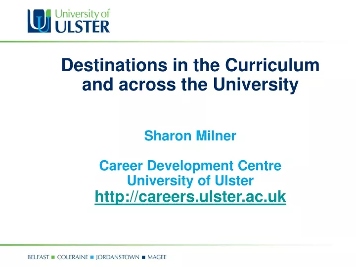 destinations in the curriculum and across
