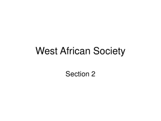 West African Society