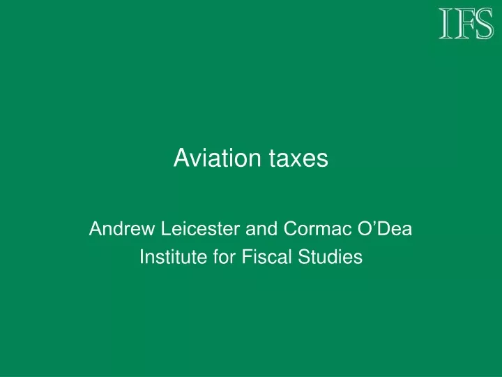 aviation taxes