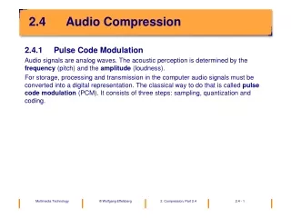 2.4	Audio Compression