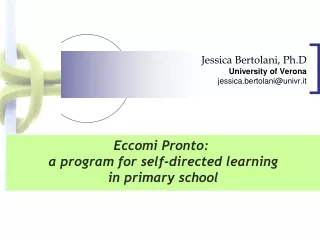 Jessica Bertolani, Ph.D University of Verona jessica.bertolani@univr.it