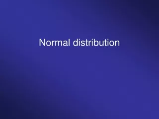 Normal distribution