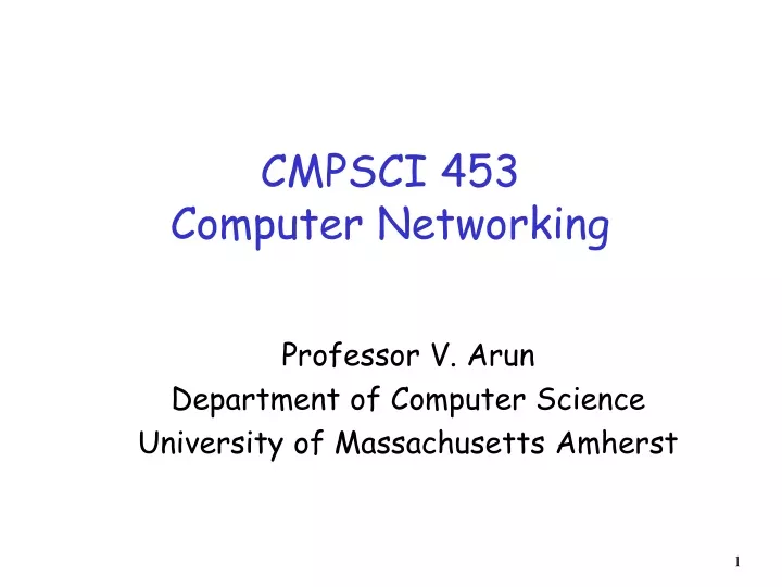 cmpsci 453 computer networking