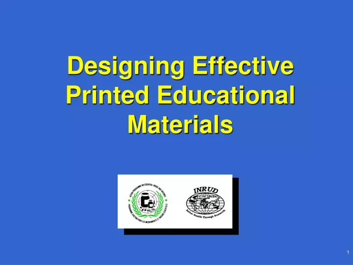 designing effective printed educational materials