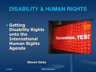 DISABILITY &amp; HUMAN RIGHTS