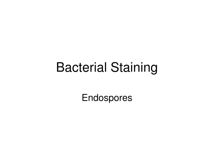 bacterial staining