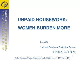 UNPAID HOUSEWORK: WOMEN BURDEN MORE Liu Wei