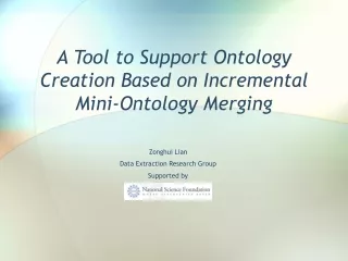 A Tool to Support Ontology Creation Based on Incremental Mini-Ontology Merging