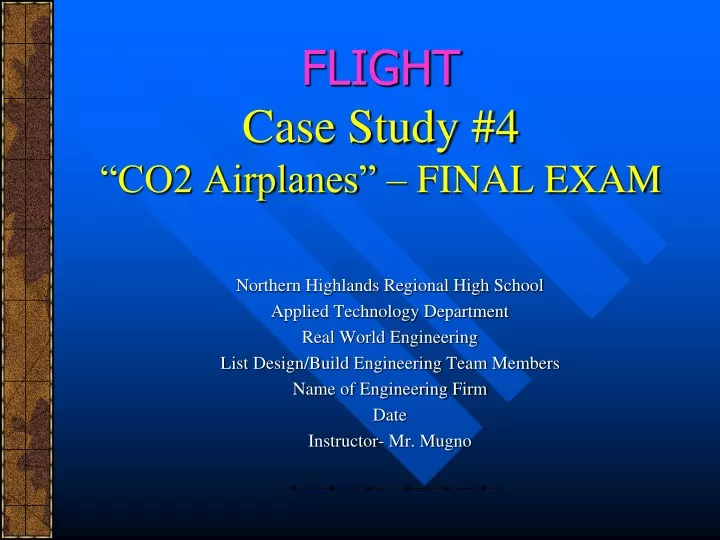 flight case study 4 co2 airplanes final exam