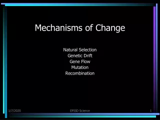 Mechanisms of Change