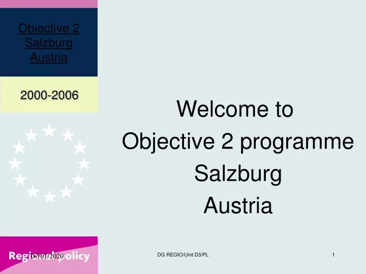 welcome to objective 2 programme salzburg austria