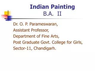 Indian Painting B.A.  II