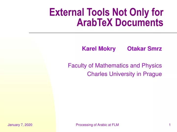 external tools not only for arabtex documents