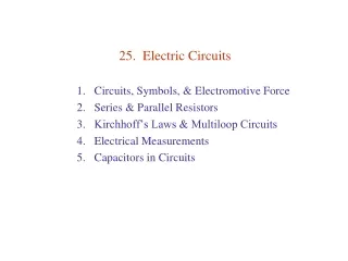 25.  Electric Circuits