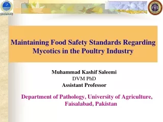 Maintaining Food Safety Standards Regarding Mycotics in the Poultry Industry