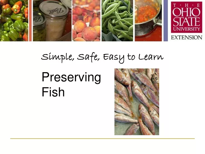 simple safe easy to learn preserving fish