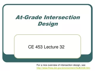 At-Grade Intersection Design