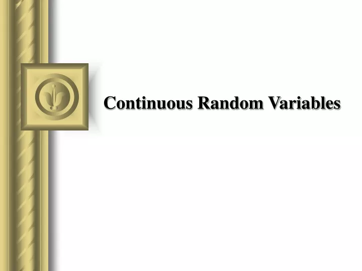 continuous random variables