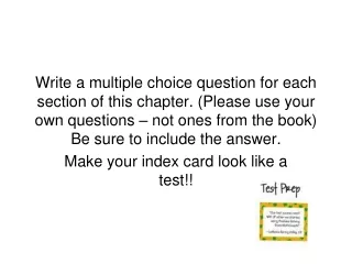 Make your index card look like a test!!