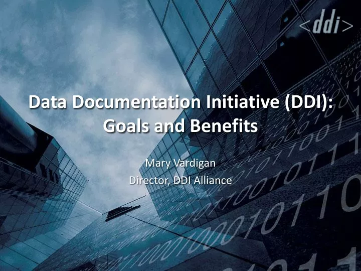data documentation initiative ddi goals and benefits