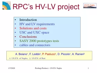 RPC’s HV-LV project