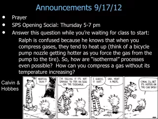 Announcements 9/17/12