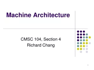 Machine Architecture