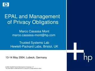 EPAL and Management   of Privacy Obligations