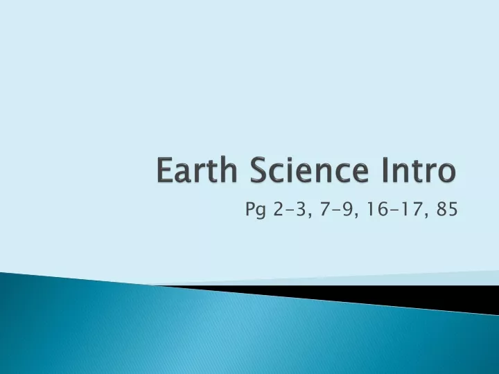 earth science intro