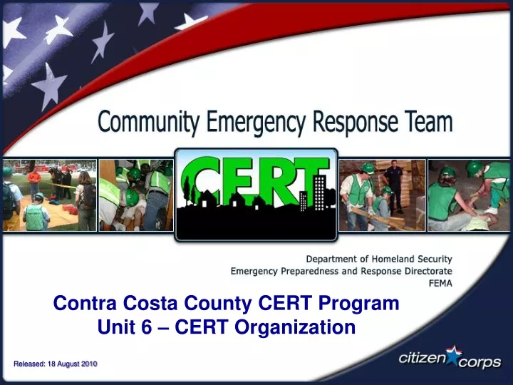 contra costa county cert program unit 6 cert organization