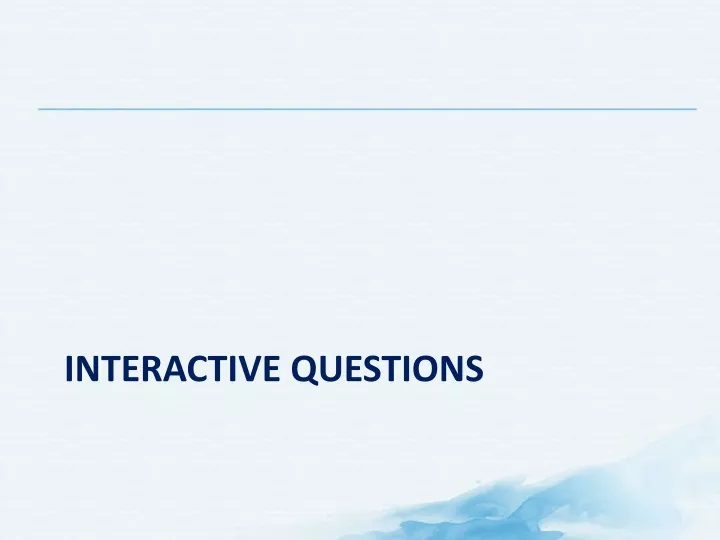 interactive questions