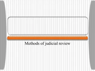 Methods of judicial review