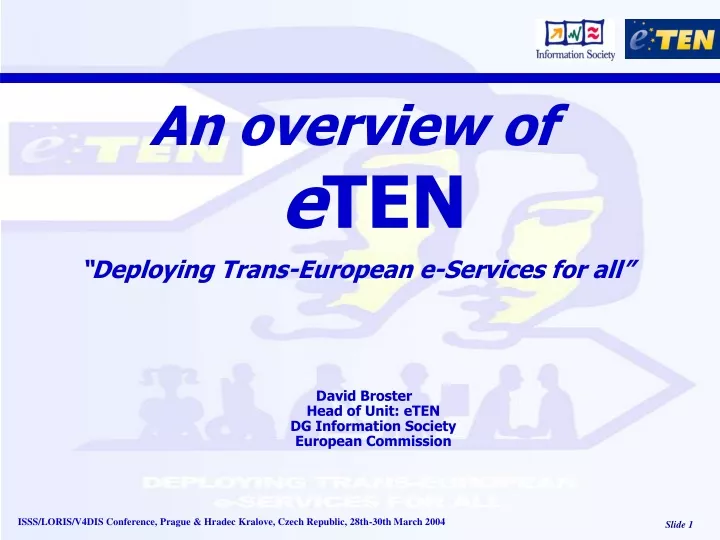 an overview of e ten deploying trans european