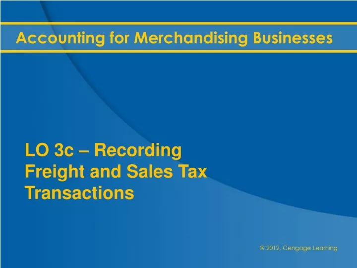 accounting for merchandising businesses