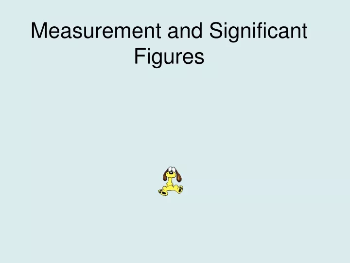 measurement and significant figures