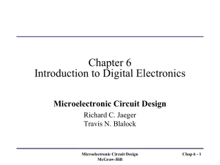 Chapter 6 Introduction to Digital Electronics