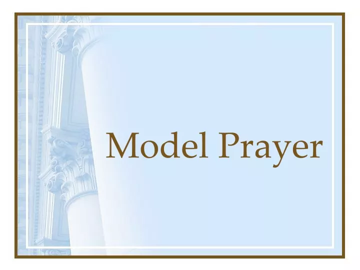 model prayer