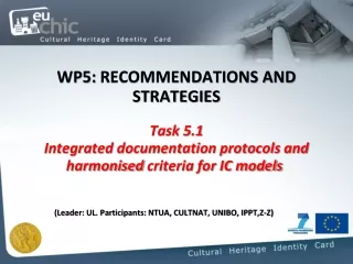WP5:  RECOMMENDATIONS AND STRATEGIES