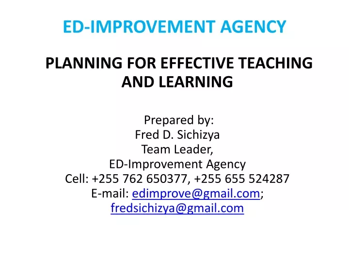 ed improvement agency