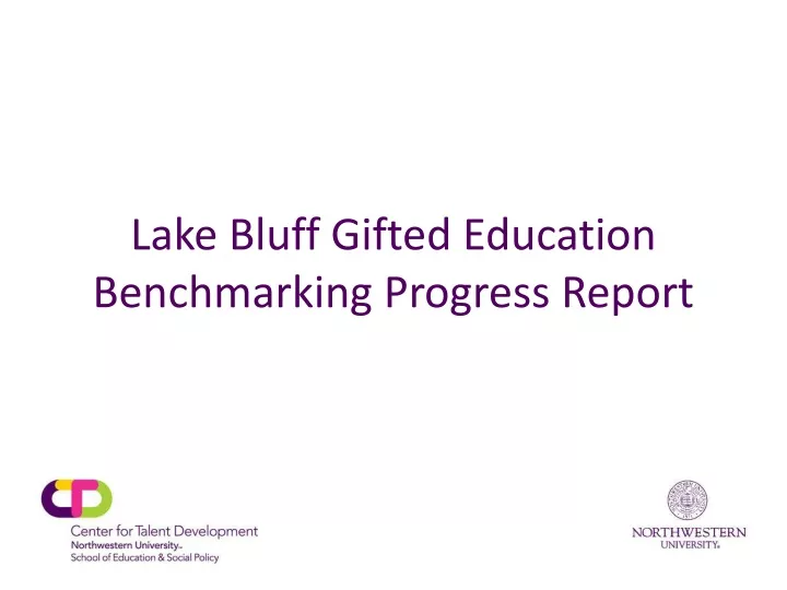 lake bluff gifted education benchmarking progress report