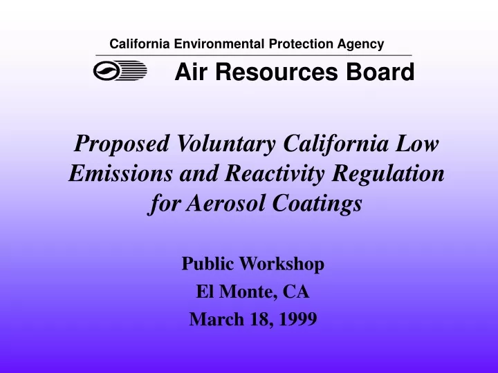 california environmental protection agency