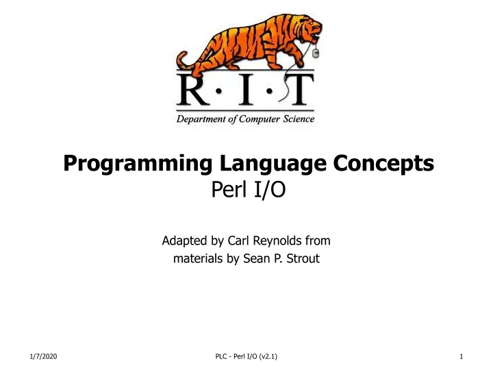 programming language concepts perl i o