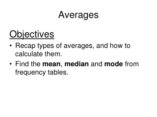 Averages