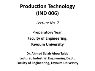 Production Technology (IND 006)