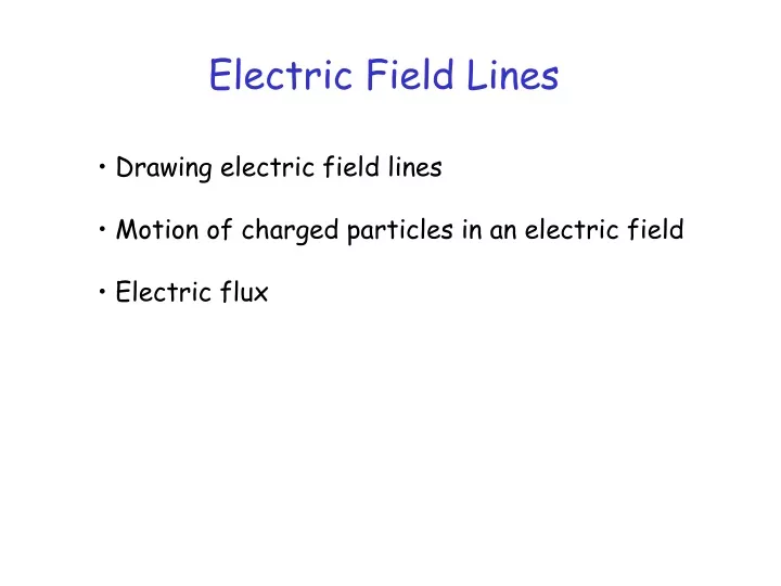 electric field lines