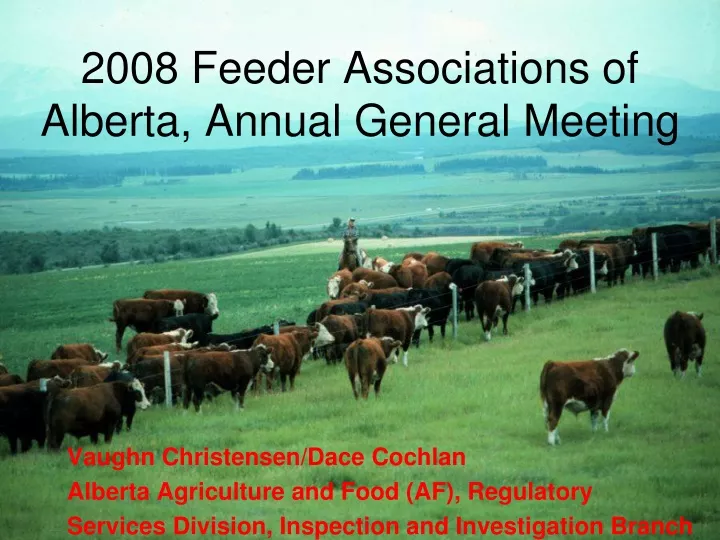 2008 feeder associations of alberta annual general meeting