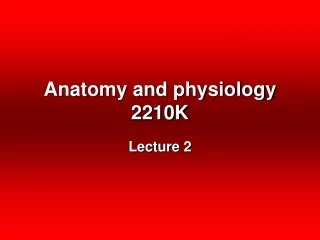 Anatomy and physiology 2210K