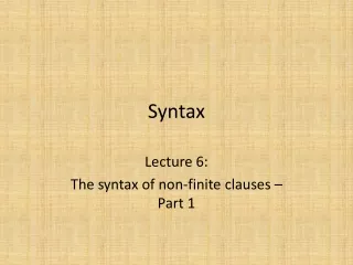Syntax
