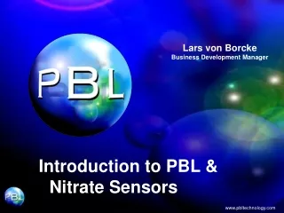 Introduction to PBL &amp; Nitrate Sensors