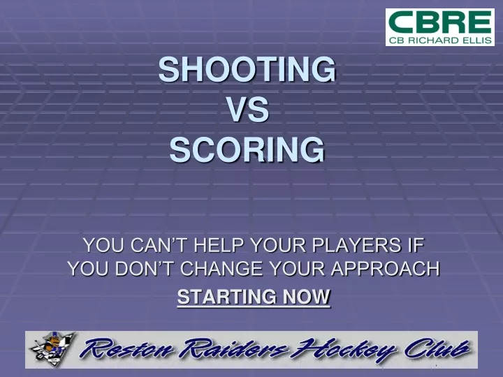 shooting vs scoring